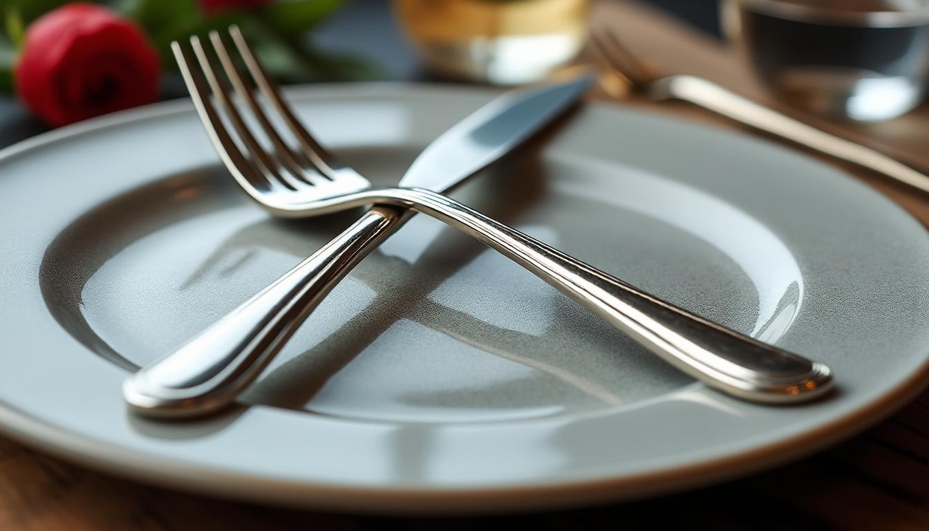 Couverts croisés dans l&rsquo;assiette et étiquette : les règles à respecter pour briller en société