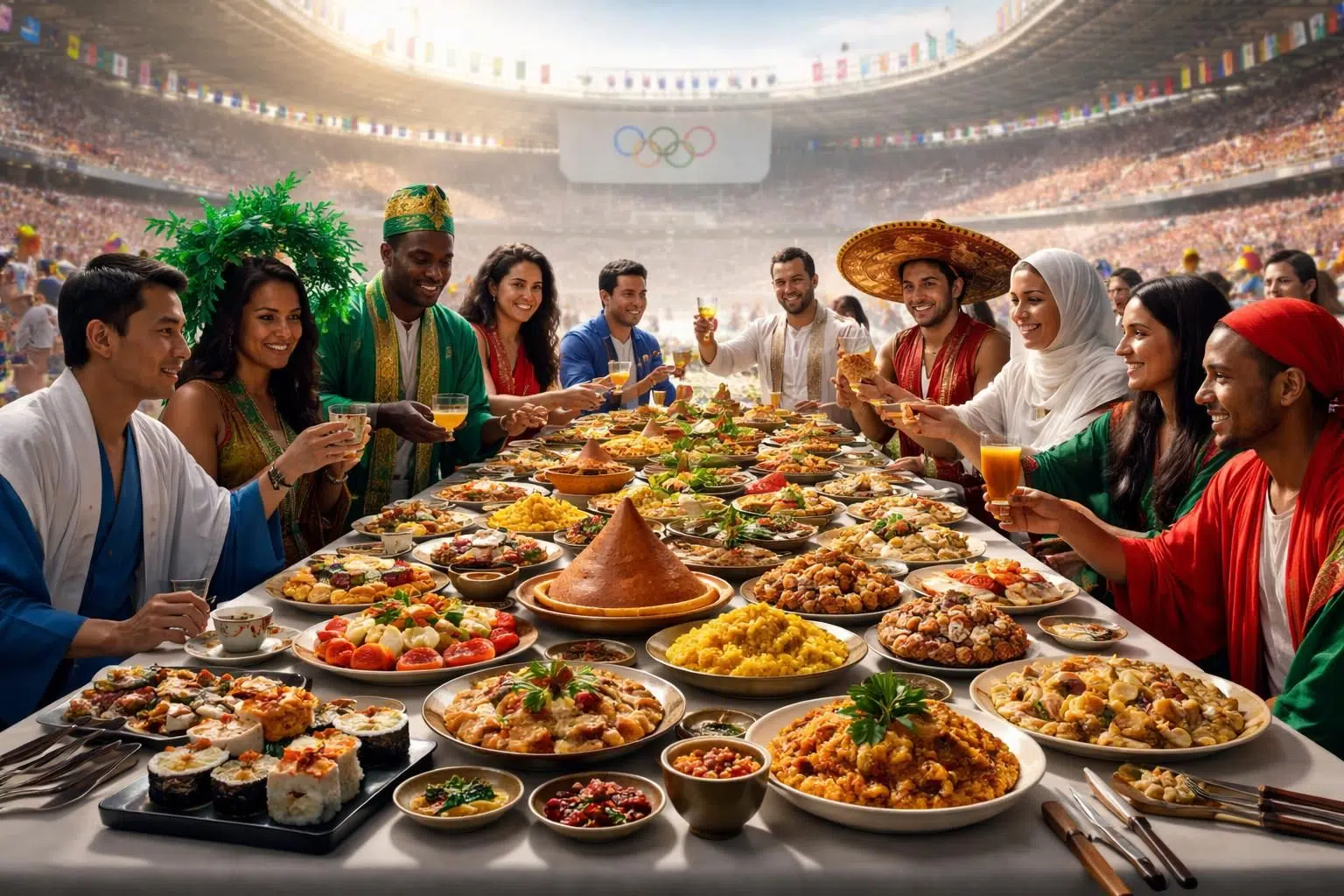 La Cene ou le festin des dieux aux JO : un hommage à la diversité culinaire mondiale