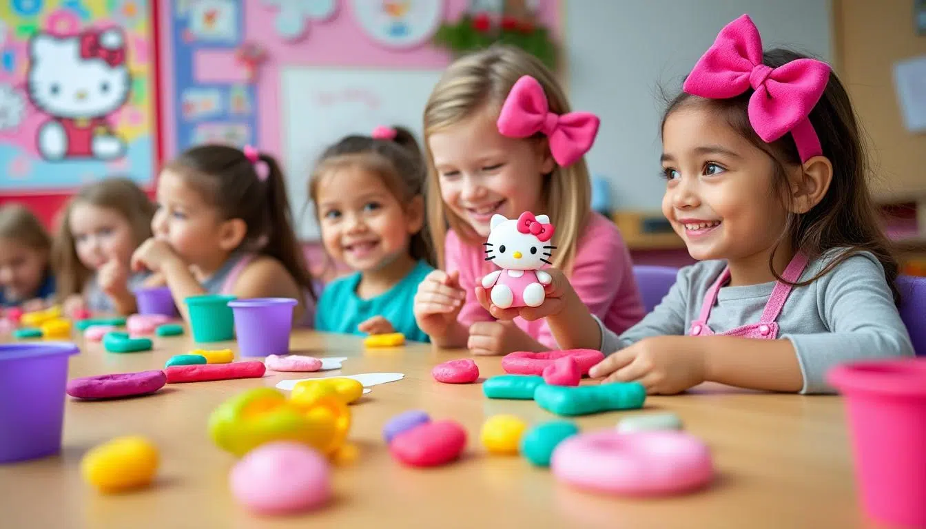 découvrez la pâte à modeler hello kitty, idéale pour des activités ludiques et éducatives. stimulez la créativité de vos enfants tout en leur apprenant à développer des compétences motrices et sociales avec leurs personnages préférés.
