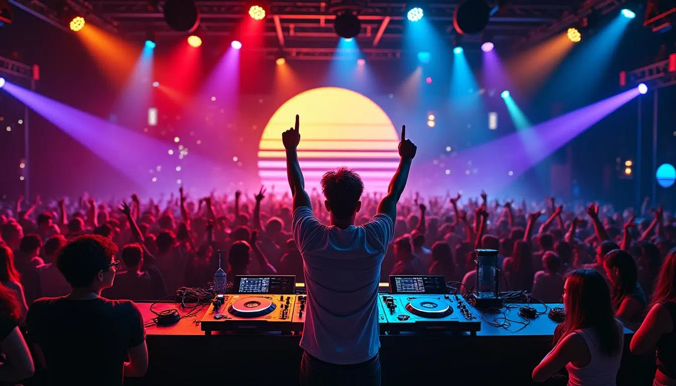 Les DJ stars qui se produisent au Studio 338 à Londres au Royaume‑Uni