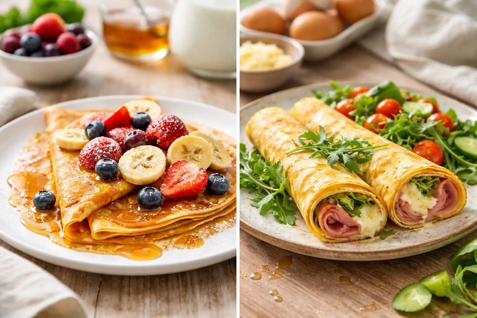 Recette de crêpe facile : version sucrée et version salée Recette de crêpe facile : version sucrée et version salée