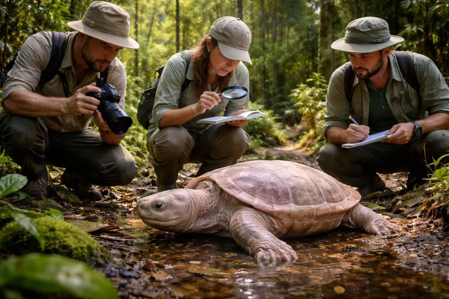 Rencontrez la tortue sans carapace : témoignages de chercheurs sur le terrain