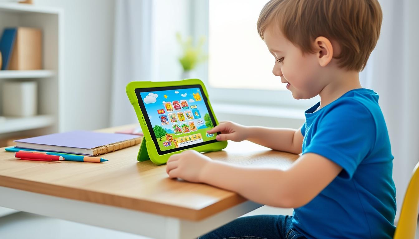 découvrez la tablette tactile pour enfant by gulli, équipée de la technologie kurio. alliant sécurité et divertissement, elle offre un univers numérique adapté aux plus jeunes, favorisant l'apprentissage tout en s'amusant.