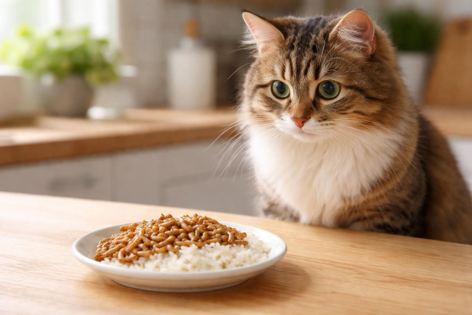 Ver du chat et grain de riz : ce mélange est-il vraiment adapté à votre compagnon à quatre pattes ?