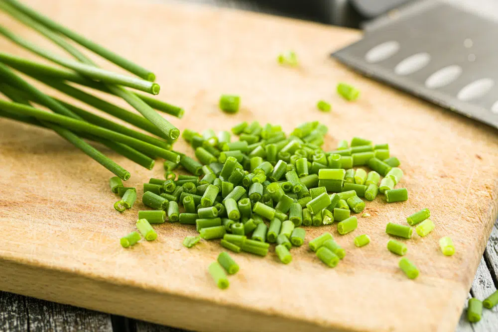 ciboulette verte hachée