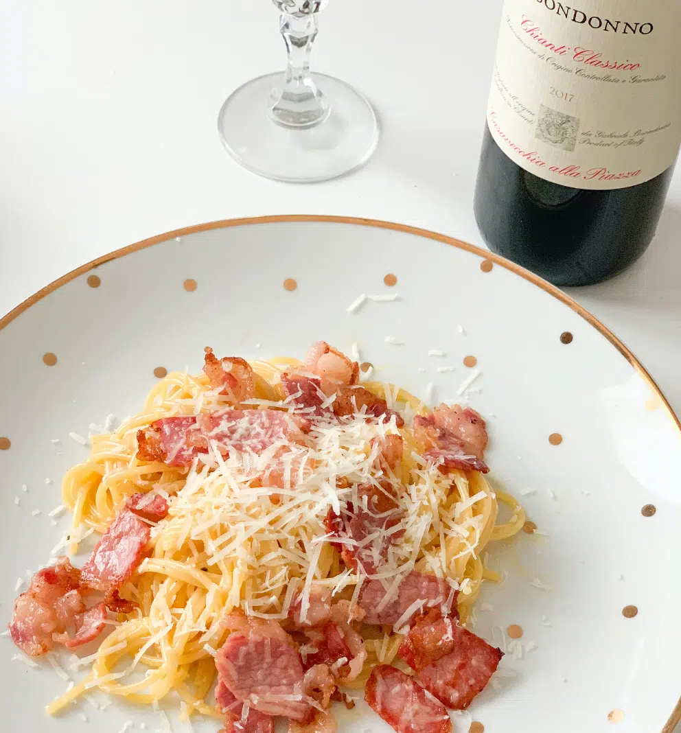 vin pâte diner